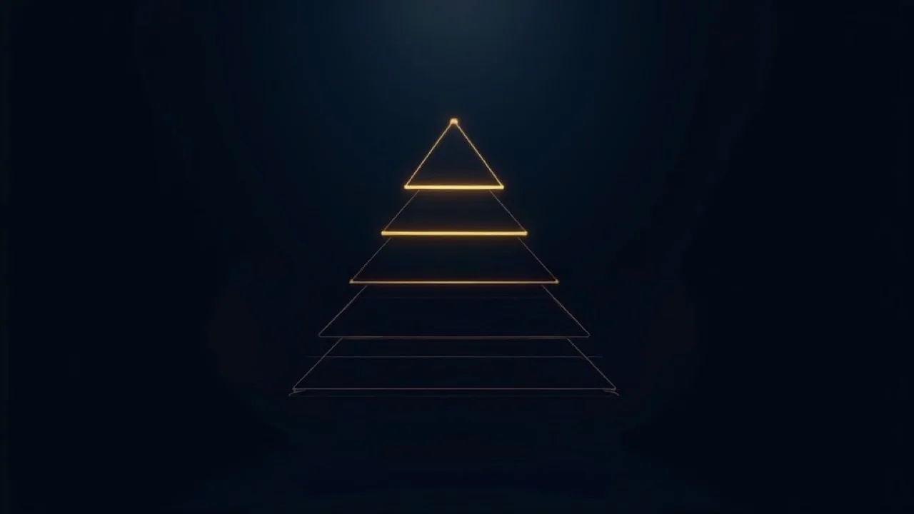 Geschichtete Pyramide als Sinnbild für die Risikoklassen der KI-Verordnung