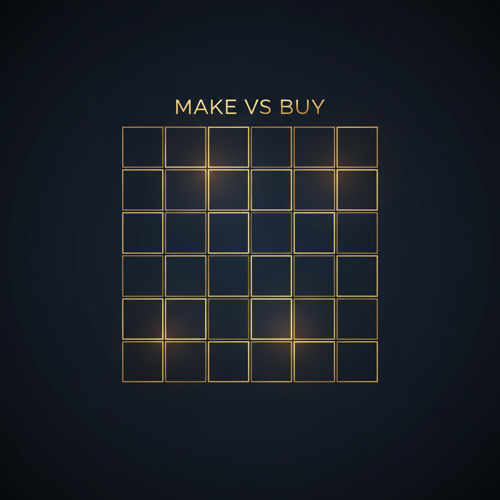 Make vs. Buy Entscheidungsmatrix für Software-Projekte